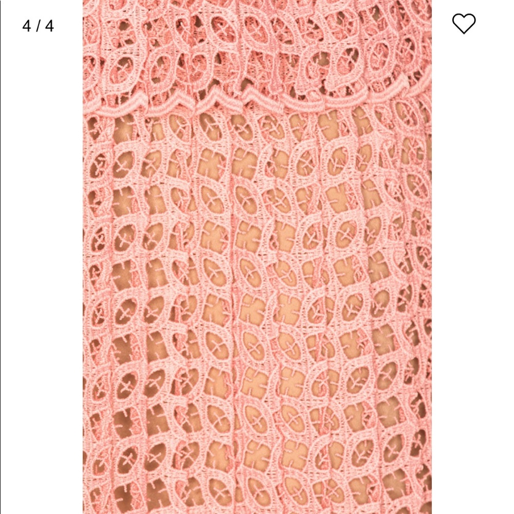 Self-Portrait Organza Cutwork Mini Dress with Ties - Picture 6 of 15
